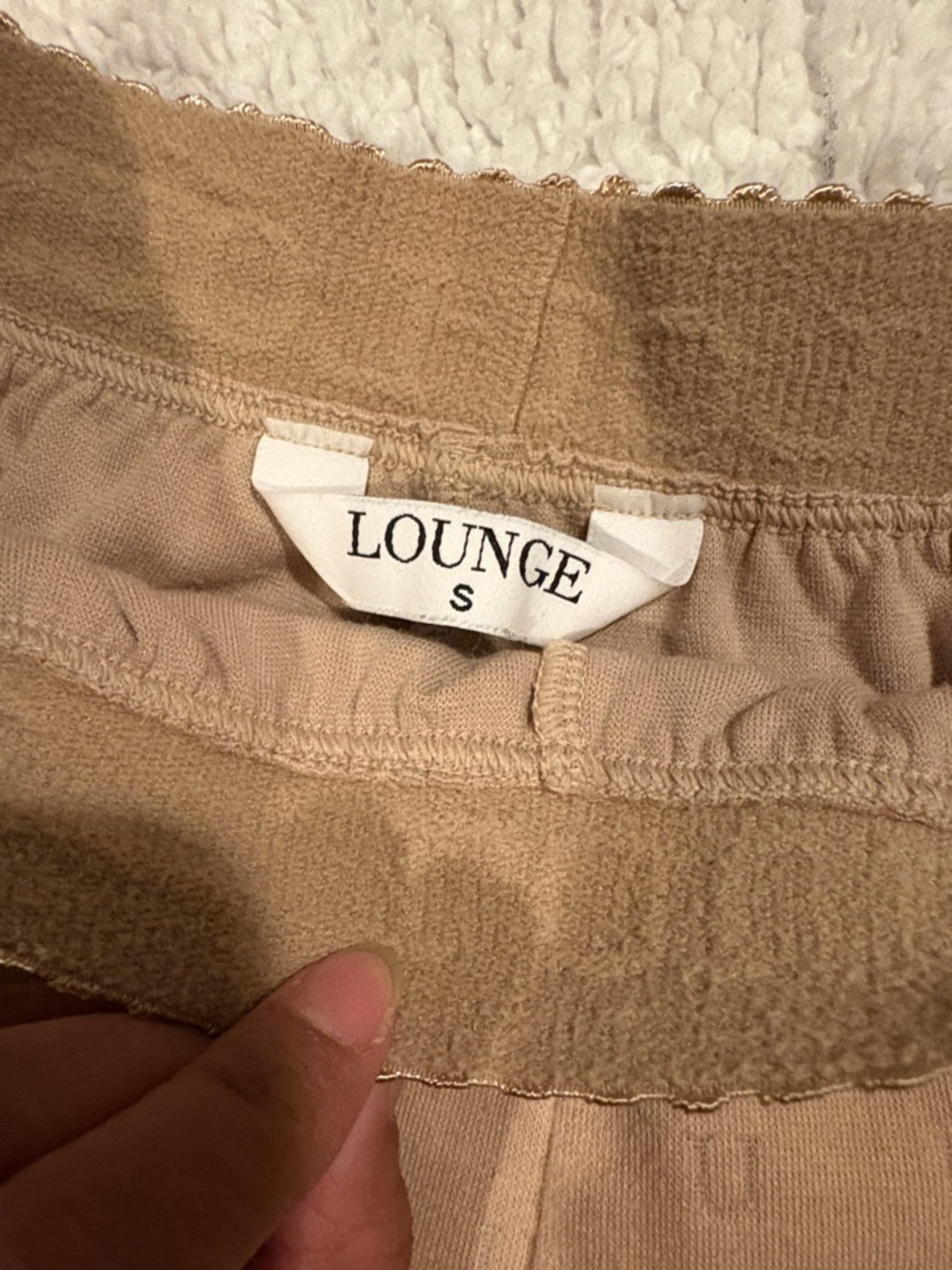 Lounge Ruffle Shorts - Tan - Picture 2 of 5